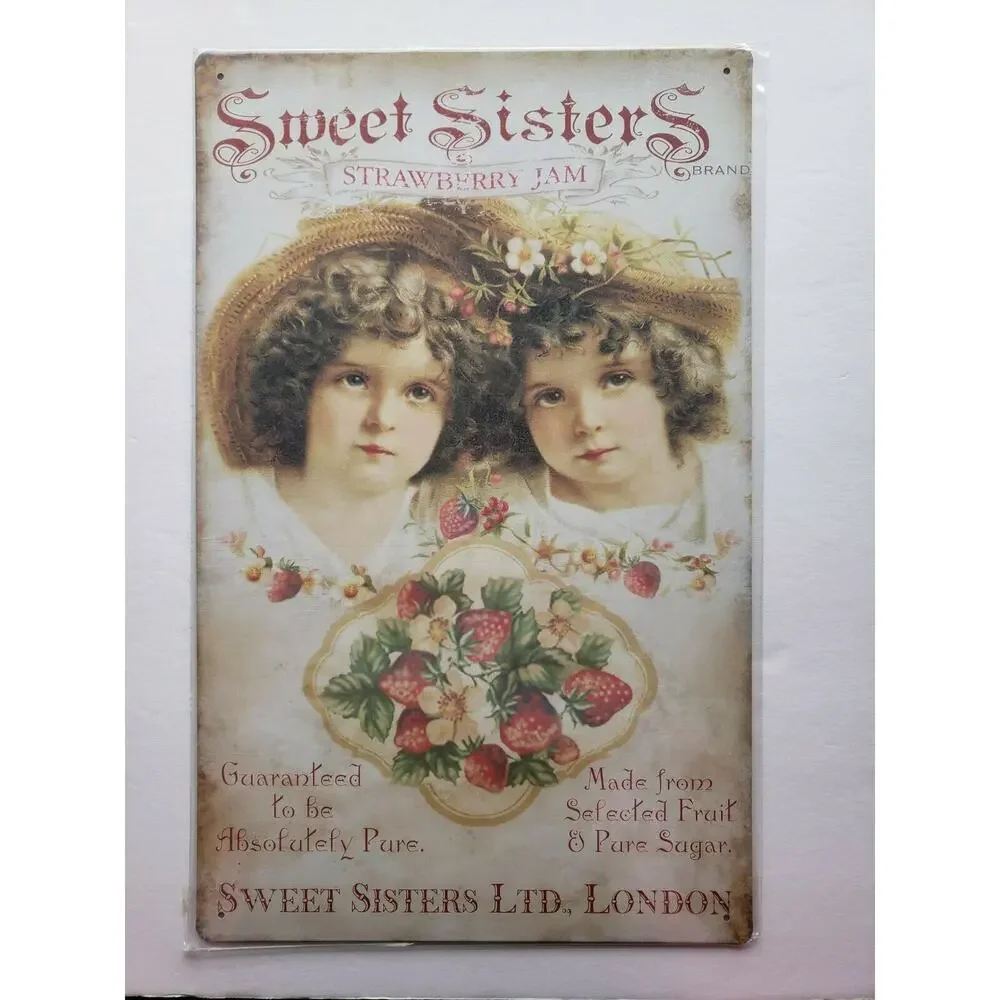 Sweet Sisters Strawberry Jam‎ 16 x10 Ohio Wholesale Inc.Rustic Metal Signs 26689